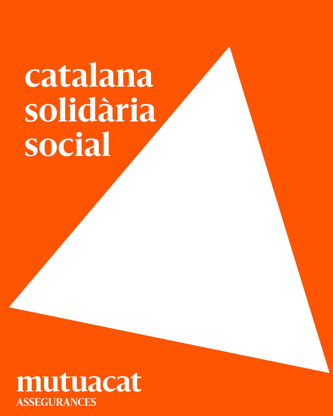 Valors Triangle Grafisme amb els valors de mutuacat: catalana, solidària, social
