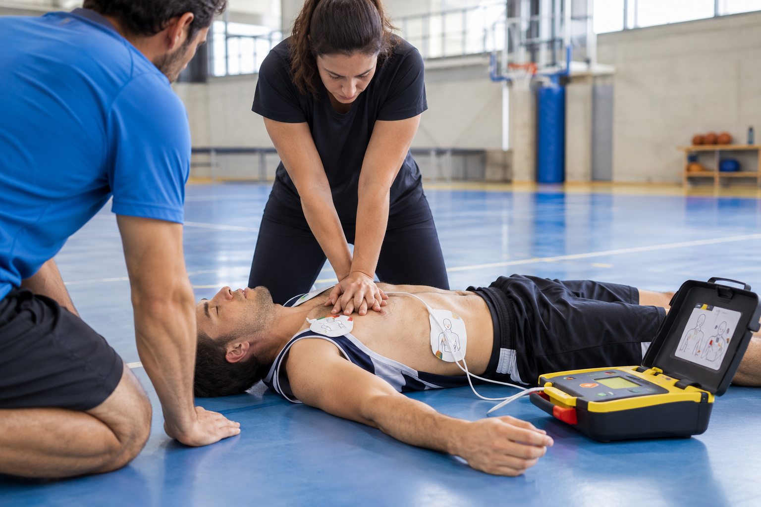 Què fer davant d’una aturada cardíaca en una instal·lació esportiva?