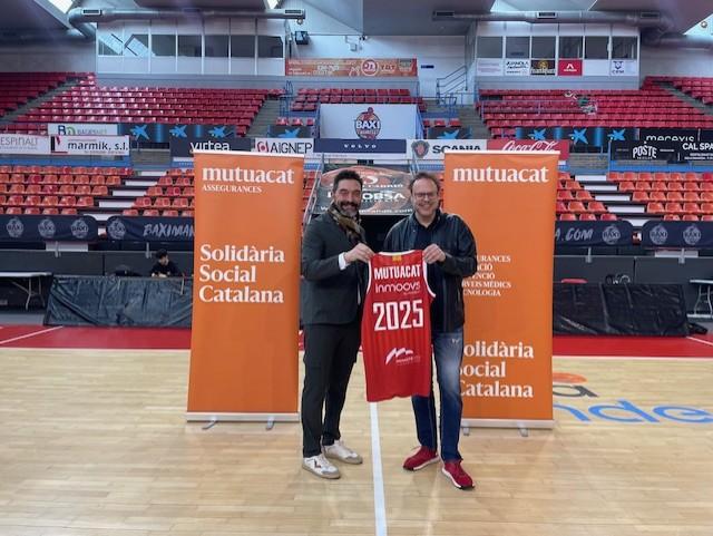 Sergi Macià, director general de Mutuacat i Josep M. Herms president del Baxi, al Nou Congost