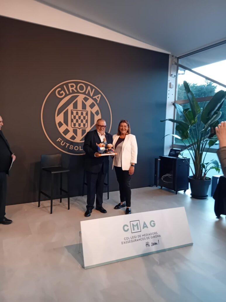 Jordi Triola amb Mèrcè Herrera la seva successora en la presidència del CMAG
