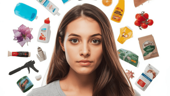 Jove envoltada d'objectes on podem trobar disruptors endocrins